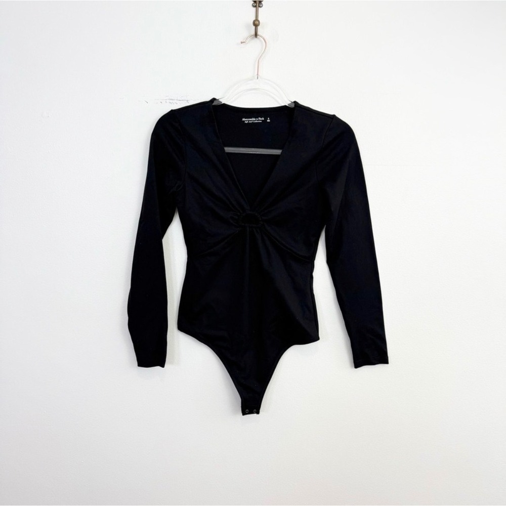 Abercrombie & Fitch Soft A&F Twist Front Bodysuit Black Size S - Picture 3 of 6